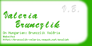 valeria brunczlik business card